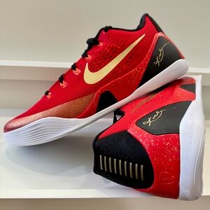 Nike Kobe 9 EM Low Protro China University Red Gold IH1400-600 Mens 11 DS w/ Box
